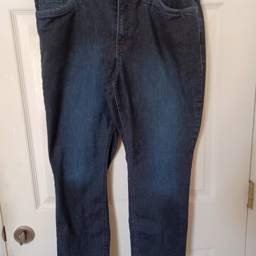 Liz Claiborne size 14 petite short Sara slim leg mid-rise excellent condition